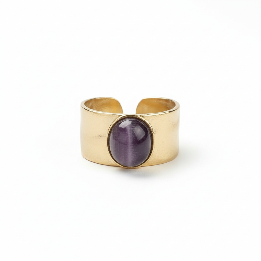 Bague Pierre Améthyste - Bijou d'intention Aurora
