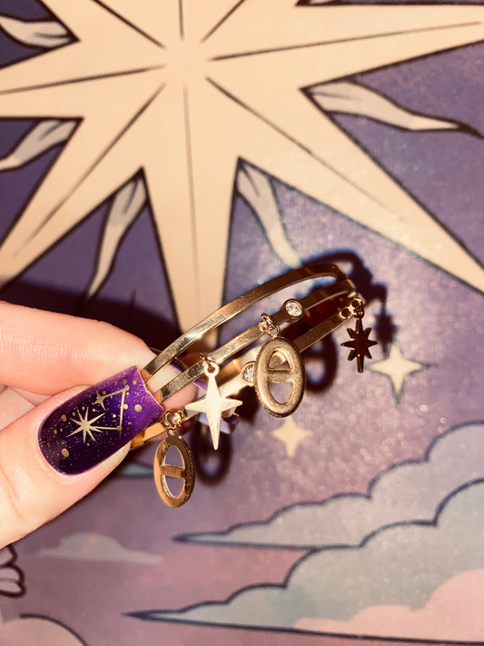 Bracelet Jonc Triple Rang Ajustable • Bijou Aurora