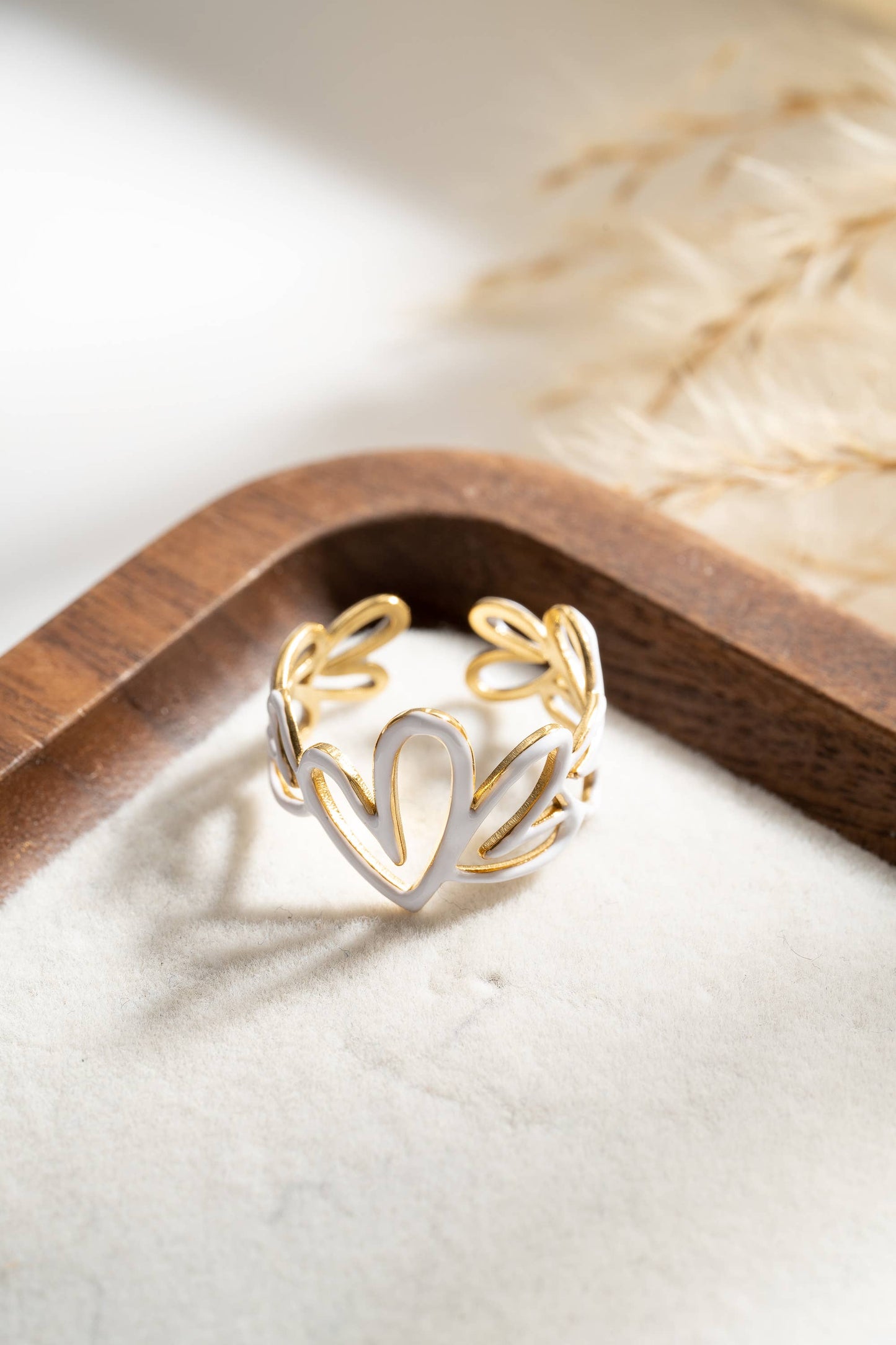 Bague Amour Guidé Ajustable • Cœur Coloré • Aurora