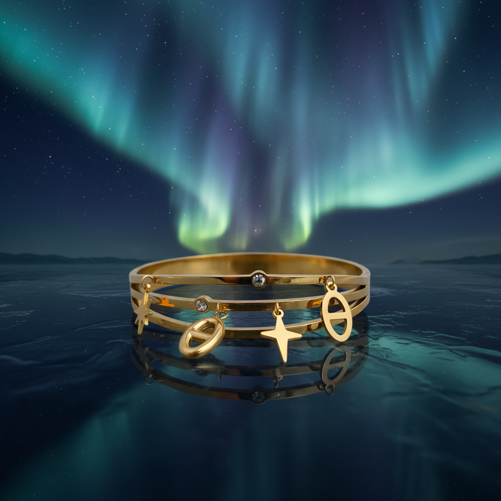 Bracelet Jonc Triple Rang Ajustable • Bijou Aurora