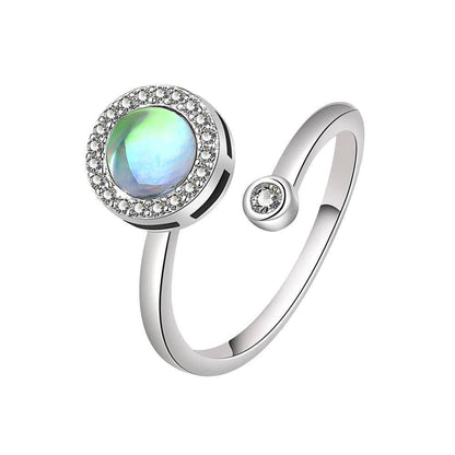 Bague Spinner Pierre de Lune Ajustable • Bijou d'intention Aurora