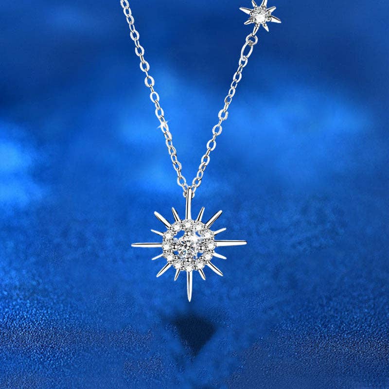 Collier Étoile Solaire en argent 925 – Bijou d’intention Aurora