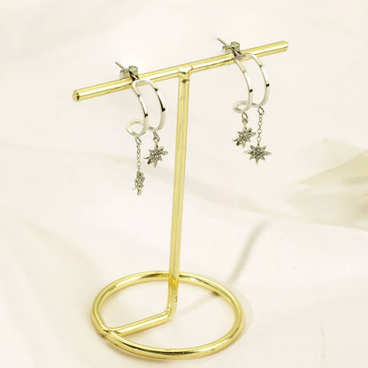 Boucles d'oreilles Étoile du Nord Pendantes • Bijou Aurora