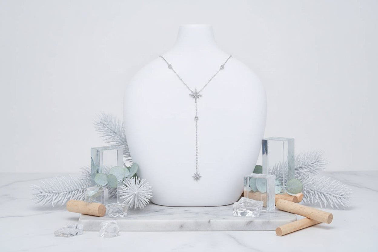 Collier Polarys Scintillante Ajustable • Bijou Aurora