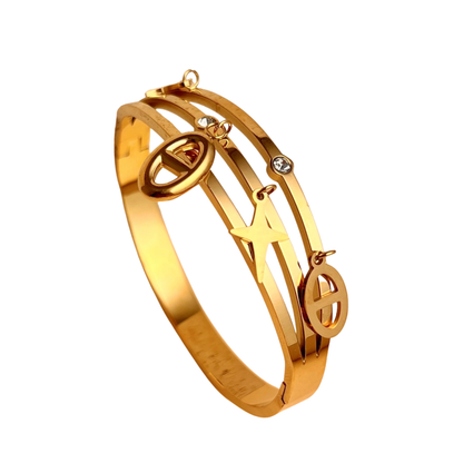 Bracelet Jonc Triple Rang Ajustable • Bijou Aurora