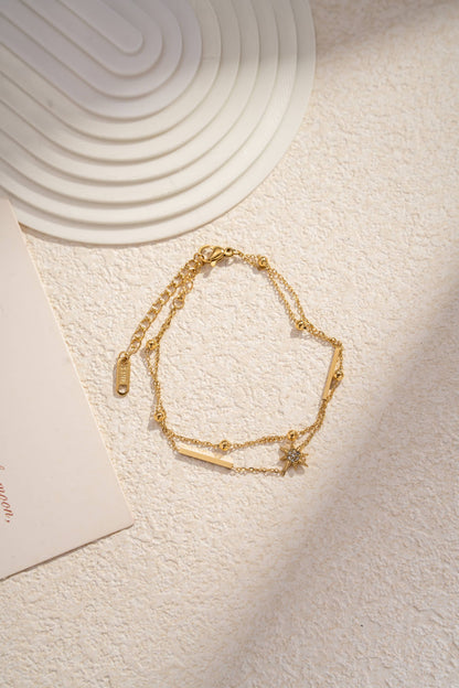 Bracelet Étoile du Nord Ajustable • Bijou Aurora