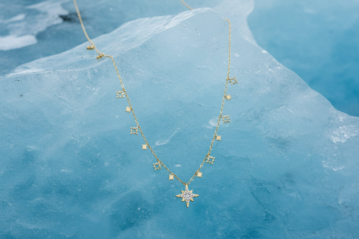 Collier Multi Étoiles Ajustable • Bijou d'intention Aurora