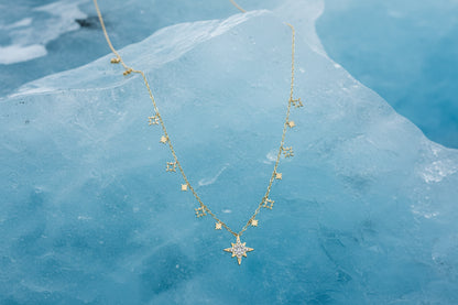 Collier Multi Étoiles Ajustable • Bijou d'intention Aurora