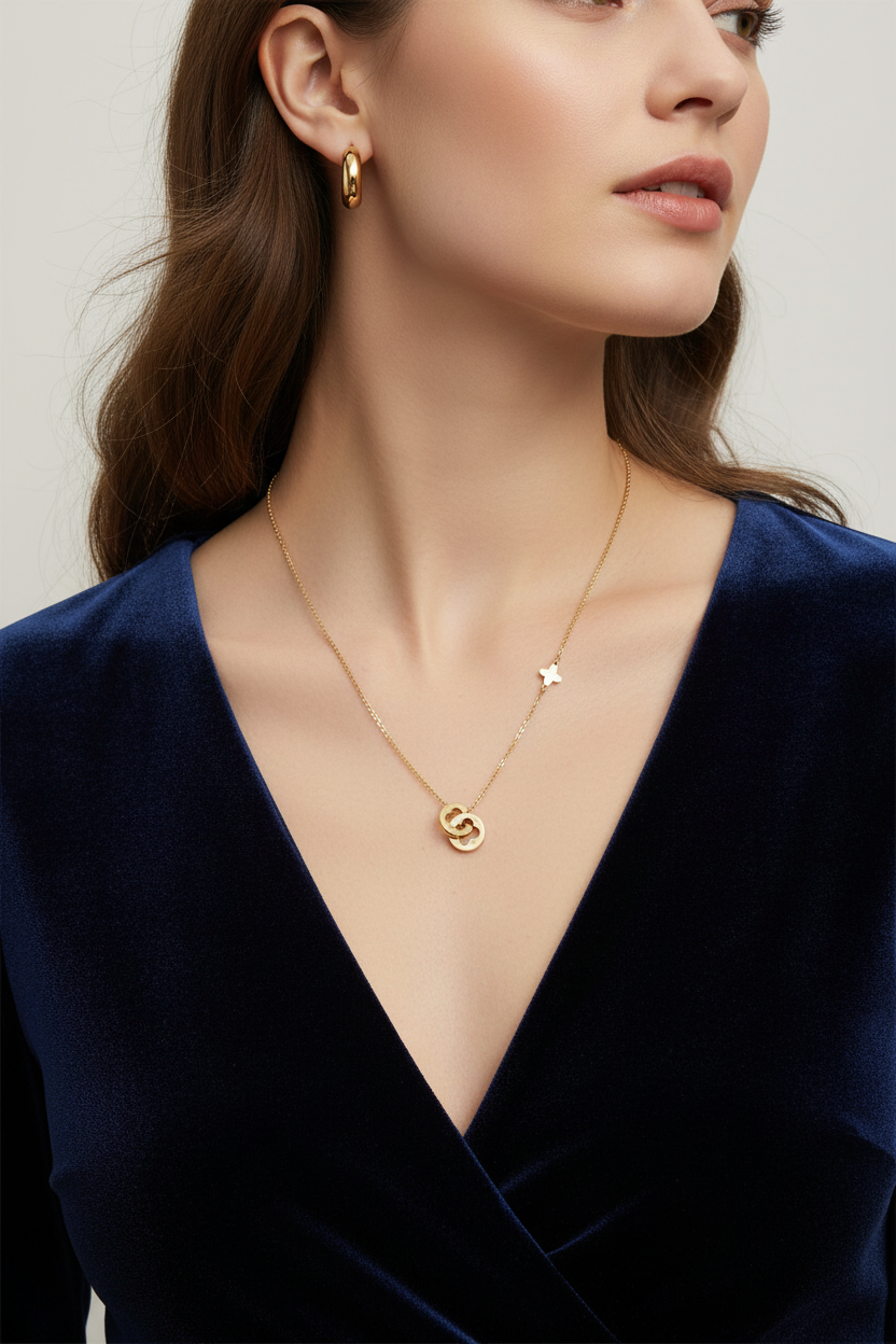 Collier Aurora Étoiles du Nord - Photo lifestyle en mouvement